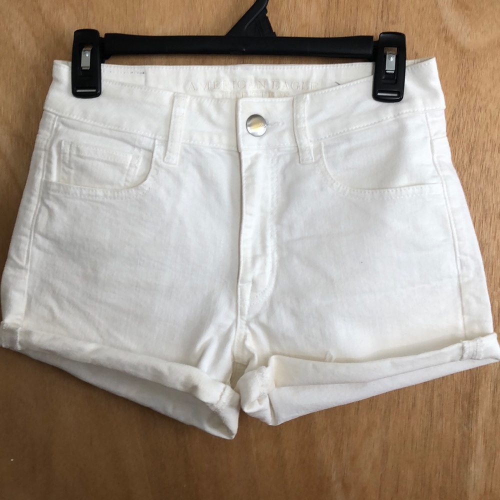 American Eagle Outfitters white jean shorts